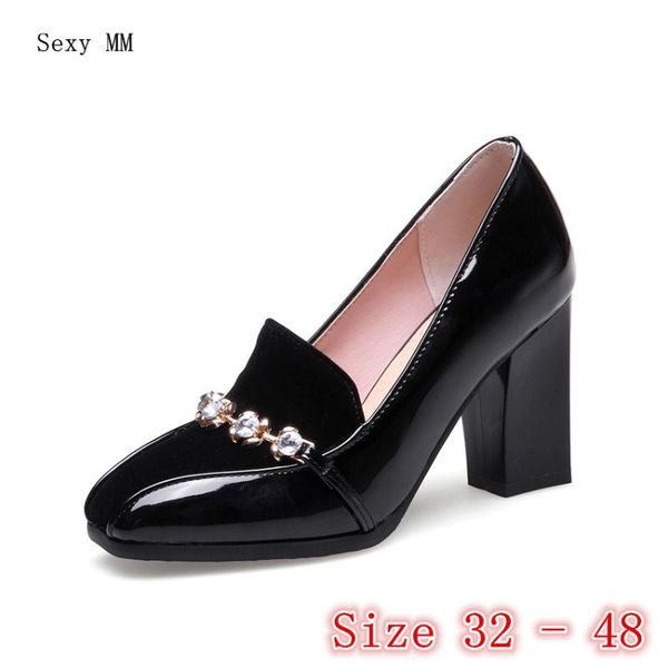 

dress shoes high heels women pumps heel office stiletto woman wedding small plus size 32 33 - 40 41 42 43 44 45 46 47 48, Black