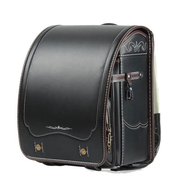 

luxury school bags for boys orthopedic backpacks pu leather japanese styler schoo bag waterproof student backpack