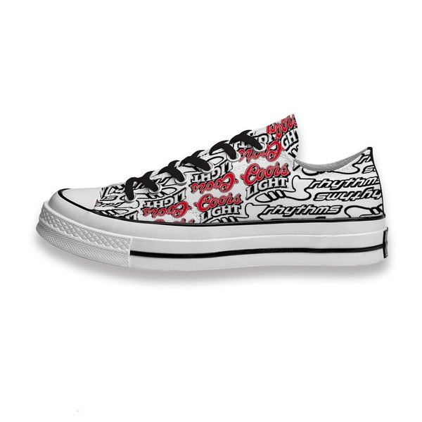 

custom printed sho coors light rhythms sneakers low mens womens skateboard sport footwear diy trainers canvas casual shoe