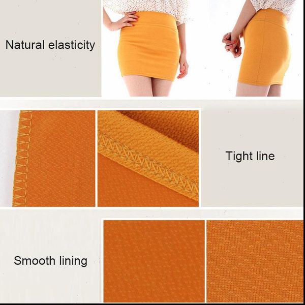 

solid color slim elasticity womens skirts short fashion summer party s55, Black