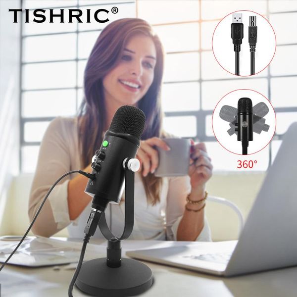 

microphones tishric usb microphone bm86 with mic stand condenser built-in sound card home computer karaoke for singing