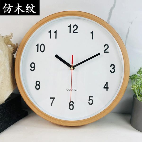 

wall clocks creative simple clock silent modern wooden quartz living room japanese style mechanism reloj pared home decor bw50wc