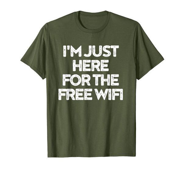

I'm Just Here for the Free Wifi Tshirt for Computer Geeks, Mainly pictures