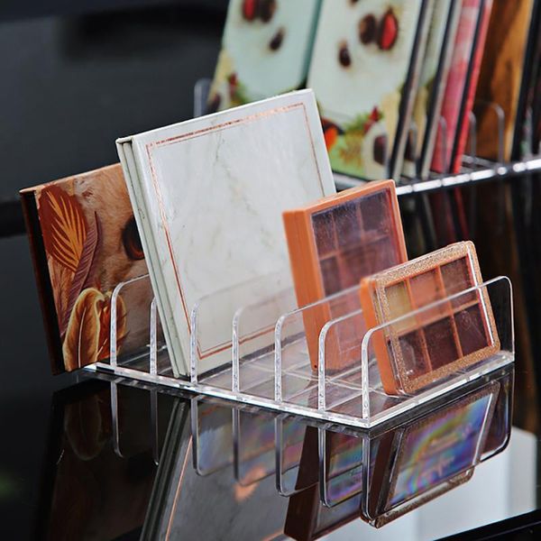 

storage boxes & bins 7 compartment eyeshadow tray holder transparent acrylic palette rack home cosmetic organizer supplies