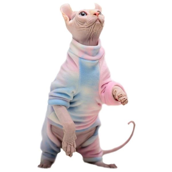 

cat costumes hairless clothes sphinx rainbow t-shirt fashion hoodie pet for kitten