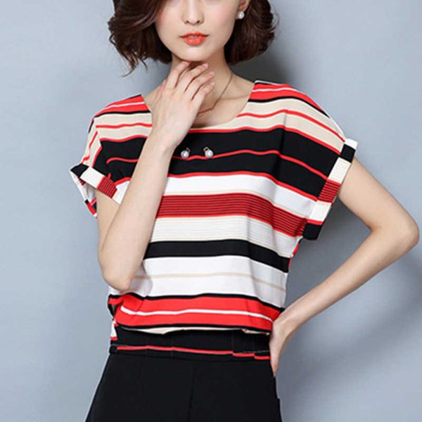 

womens blouses cotton and casual short sleeve ladies shirts blue/red blusas plus size xxxl/5xl blusa feminina 210531, White