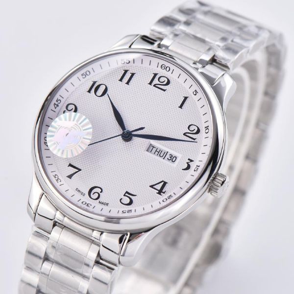 

wristwatches men's 40mm automatic mechanical watch stainless steel case strap multifunction sapphire mirror, Slivery;brown