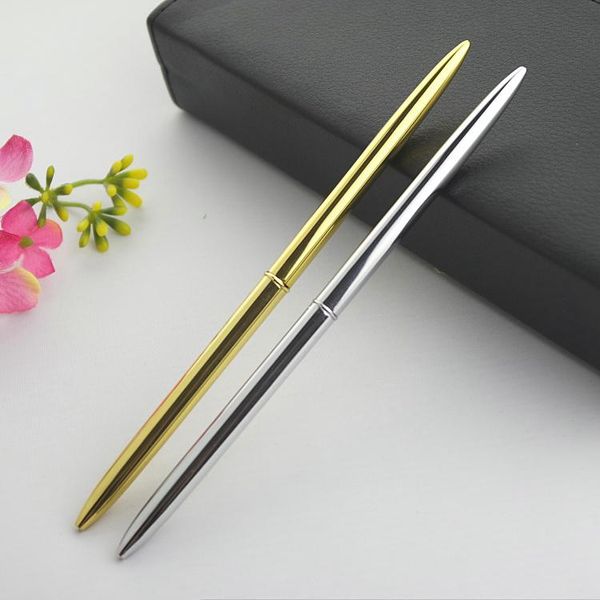 

[4y4a] 10pcs/lot arrival stainless steel rod rotating metal ballpoint pen commercial gift stationery custom (diy logo>100pcs) pens, Blue;orange