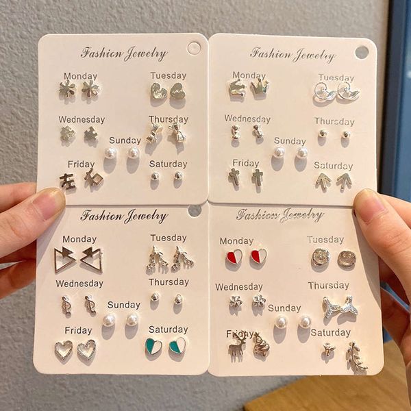 

earring set stalls pairs fashion simple small earrings sweet earrings