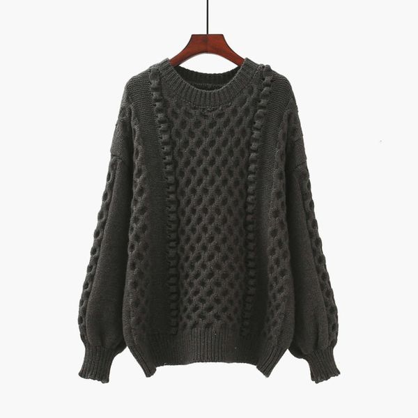 

women's sweaters sweater lantern sleeve twist women's pullover for autumn and winter wear loose woolen hfrg 4t43, White;black