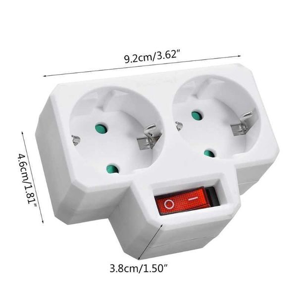 

250v16a eu standard double conversion socket with outlet switch plug