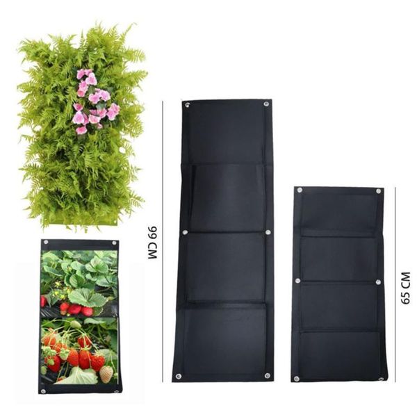 

planters & pots wall hanging planting bag large multi-pocket planter felt growing home balcony garden corridor decoration decor