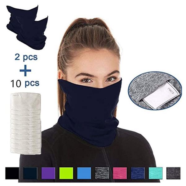 

scarves 2021 cotton scarf crinkle hijab women lightweight face mouth-muffle shawls windproof anti uv protection riding 5, Blue;gray