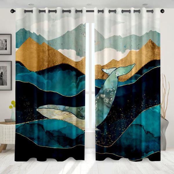 

window curtains bohemian print for living room feather bedding mandala home decor tapestry wall carpet drapes cotinas curtain &
