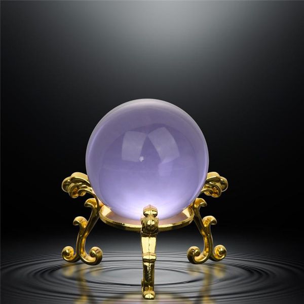 

novelty items 40mm crystal ball with golden flower stand combination decorative home ornaments decoration wedding pography shooting props@5