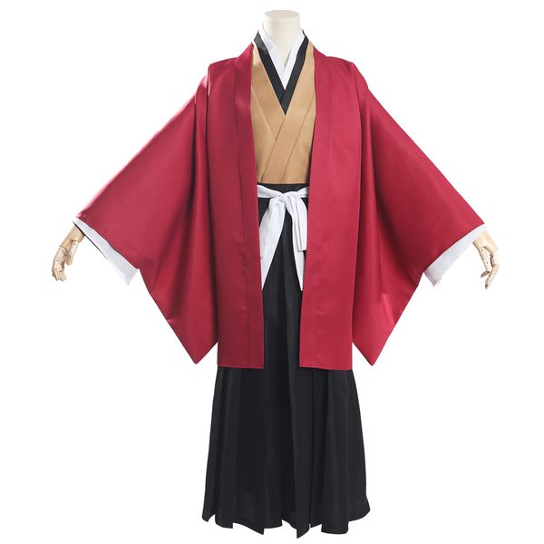 

demon slayer kimono tsugikuni yoriichi cosplay costumes robe cloack 3d halloween full outfits for halloween party, Black