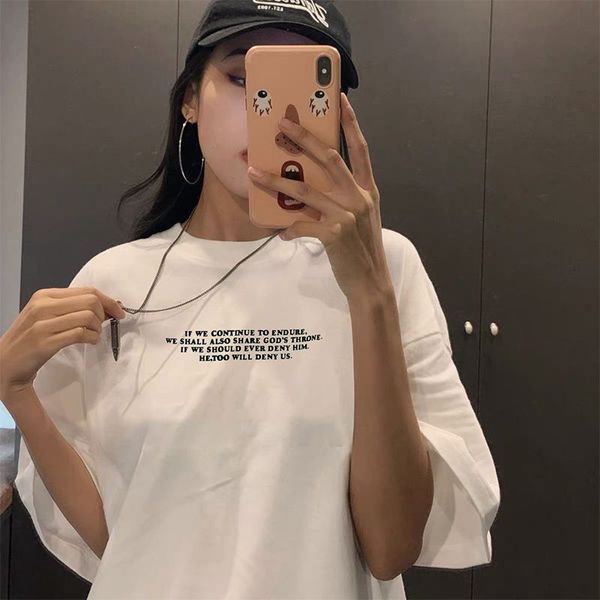 

croosin 21ss fear of god season 7 main line sanskrit letter fog loose cotton men's and women's high street t-shirt sho, Black