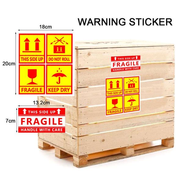 

10sheets warning labels handle with care fragile stickers express label logistics accessories window