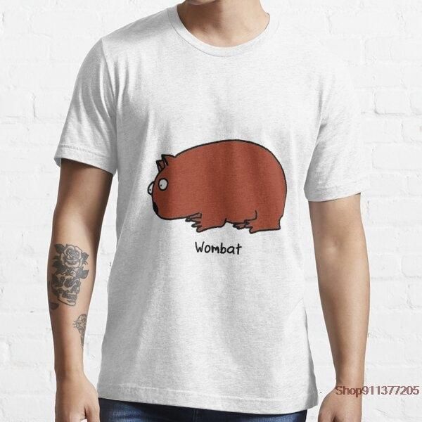 

men's t-shirts interested wombat teenager girls/boys funny t-shirt t shirt summer hip hop tee casual o neck tshirt for women/men, White;black