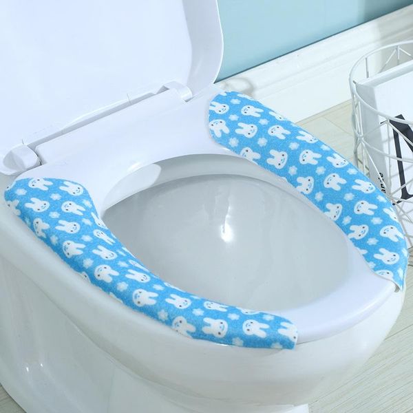 

toilet seat cover sticky mat soft washroom paste pad washable reuseable bathroom warmer covers