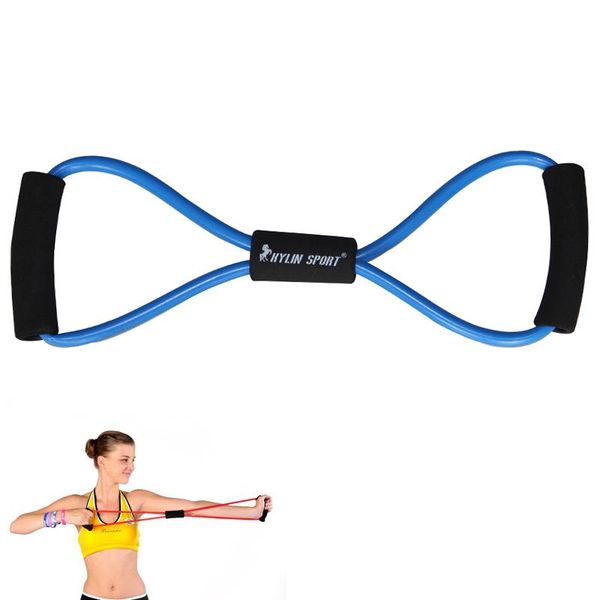

resistance bands fitness training figure 8 type hand gripper strengths exercise tube yoga blue for wholesale and kylin sport