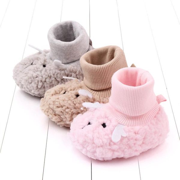 

first walkers autumn winter thicken baby shoes keep warm anti-slip born toddler infant girl footwear