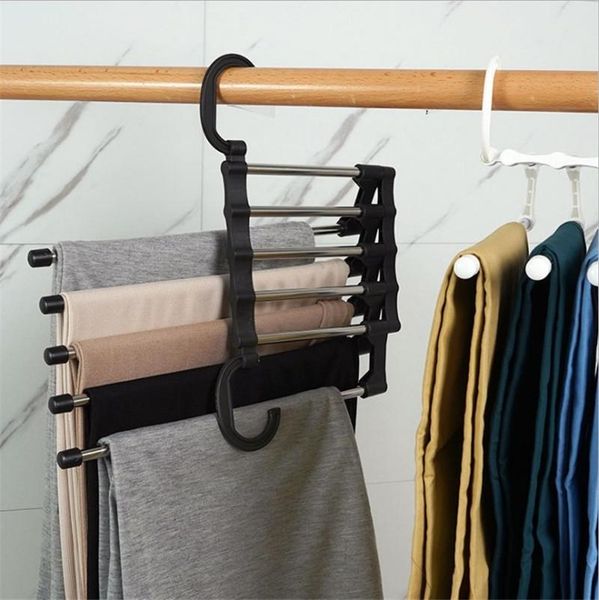 

hangers & racks 2021 clothes hanger storage pants rack cloth 5-multilayer stainless steel