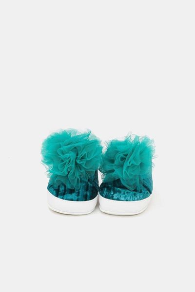 

flaneur baby girl tulle detailed green shoes 2021 premium quality first walkers
