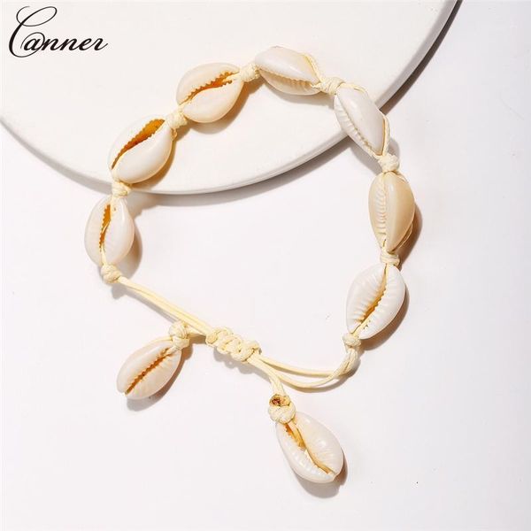 

charm bracelets boho sea shell bracelet for women girls multicolor rope femme summer beach jewelry friendship q401, Golden;silver