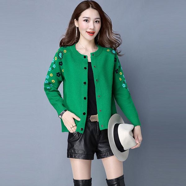 

women knitted cardigans sweater fashion autumn long sleeve loose coat casual button jackets o neck solid female office women's, Black;brown