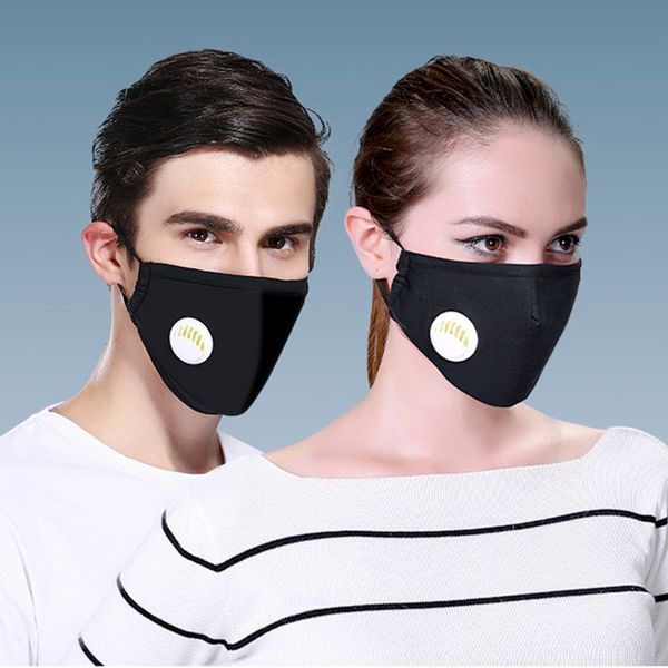 

custom logo autumn and three-layer pure pm2.5 filtering adjustable ear hanging water washing dust-proof cotton mask with breathing valve