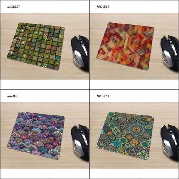 

mouse pads & wrist rests mrg texture pattern small size big promotion 22x18cm no locked edge anti-slip rubber desk mat decorate table