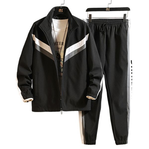 

mens letter printing cargo tracksuits fashion trend fall cardigan zipper jacket tos trousers 2pcs suits designer male autumn casual two piec, Gray