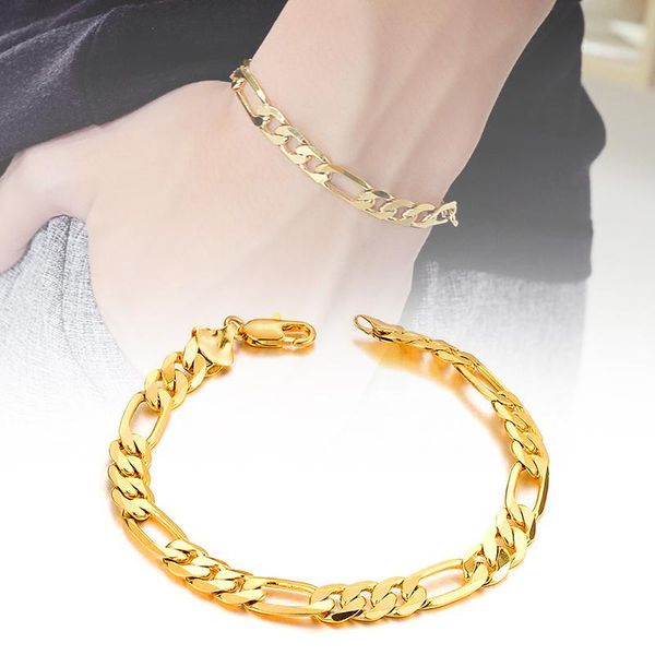 

link, chain fashion mens bracelet hand link wristband@88, Black