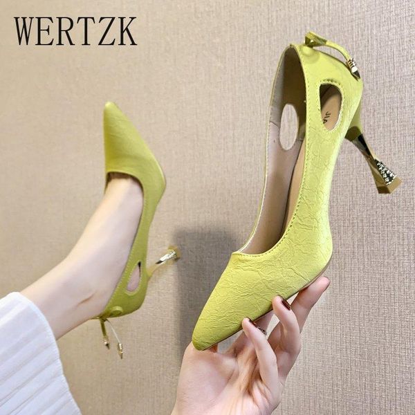 

dress shoes 2021 women's spring pointed toe slip on stiletto ladies party leather high heel zapatos de mujer, Black