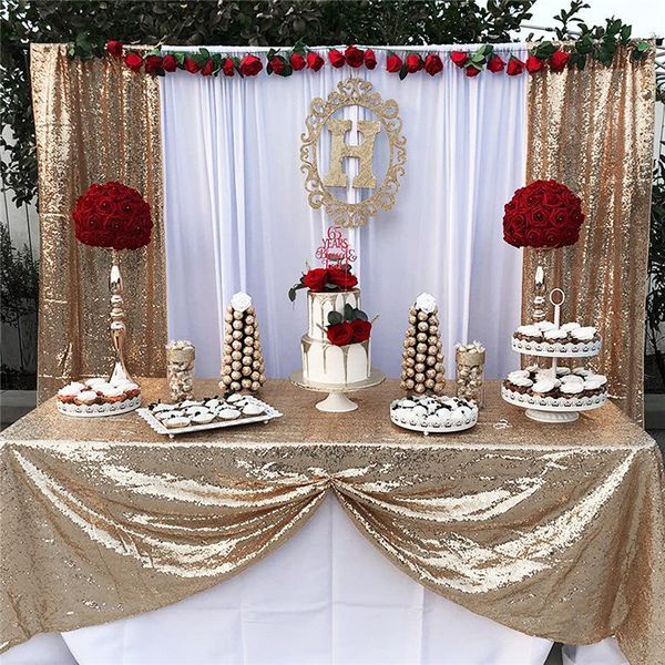 

party decoration luxury rose gold sequin backdrops birthday wedding background wall decor po booth shiny curtains drape panels