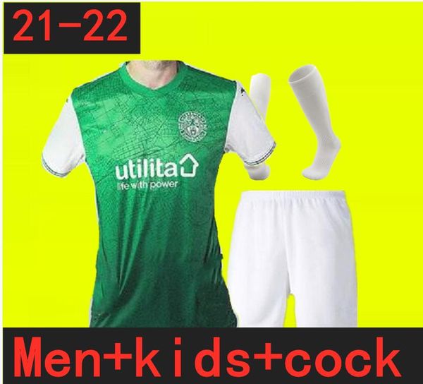 

and kids+sock hibernian fc 21-22 home football jerseys, Black;yellow