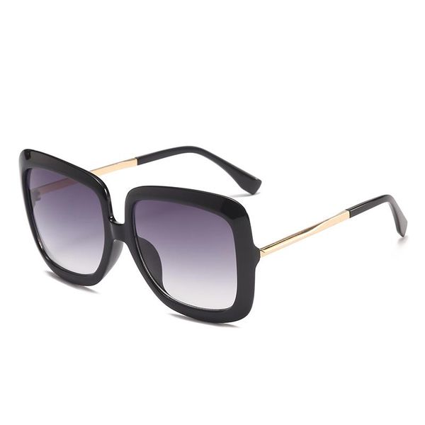 

ladies square sunglasses women sun glasses metal temple big frame shades, White;black