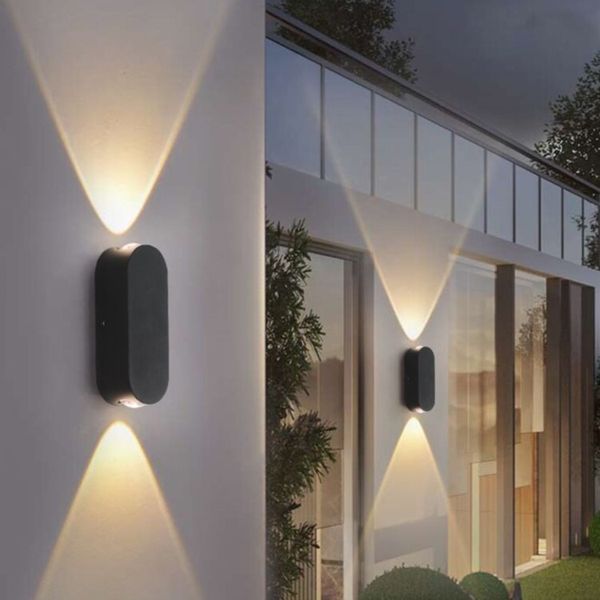 

wall lamps outdoor dwaterproof up and down double head spotlights 128*48mm,for garden interior corridor bedroom living room patio wl1284