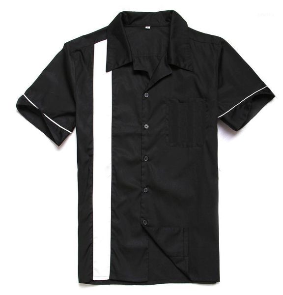 

men's casual shirts single stripe men short sleeved shirt, White;black
