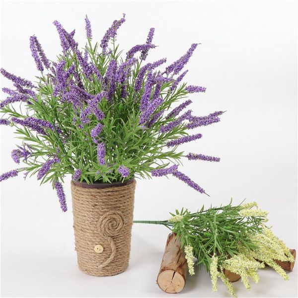 

heads artificial lavender flowers 1 bouquet 42cm wedding decor home table party office art decorative & wreaths