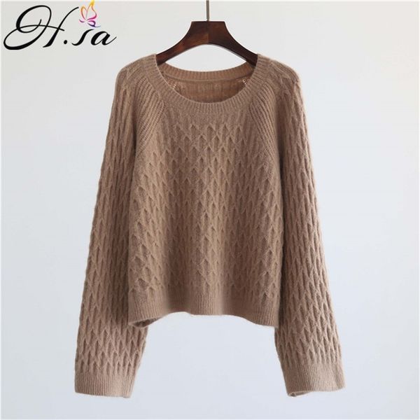

women fashion sweater jumpers knitted pullovers short long sleeve oversized pull femme chic korean knitwear 210430, Black;gray
