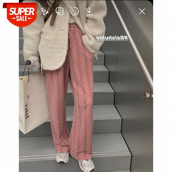 

[i have been questioned thousands of times, no chic pink pants] korean waist wide-leg trousers #c14y, Black;white