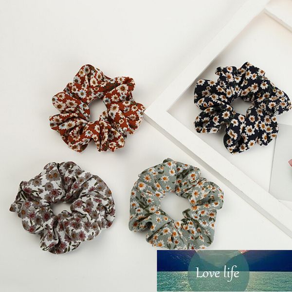

popular print headwear women scrunchies ponytail holder scrunchy hair ropes scrunchie ties for girls accessories, Silver
