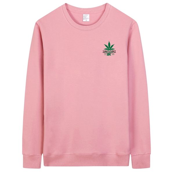 

new round neck pullover sweater light size casual long sleeve with base men's sweater small leaves, Black