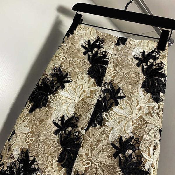 

skirts summer elegant lace crochet wrap chic high waist vintage office lady pencil sheath skirt plus size hollow out z531 j6l, Black