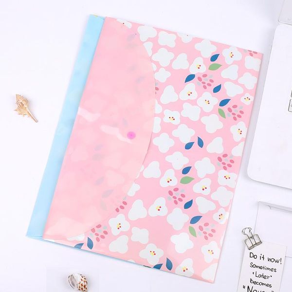 

business card files 1pcs simple small fresh a4 paper bag plastic transparent kit folder student stationery wholesale