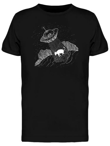 

bovine abduction men's tee -image by shutterstock, White;black