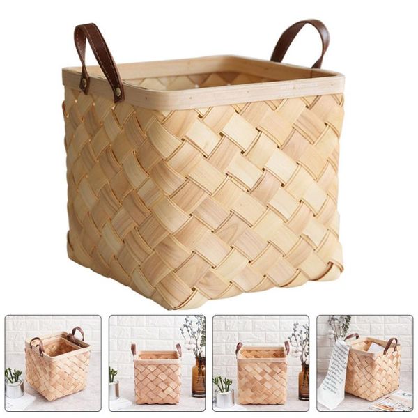 

laundry bags 1pc country style storage baskets garden hand weave brown basket