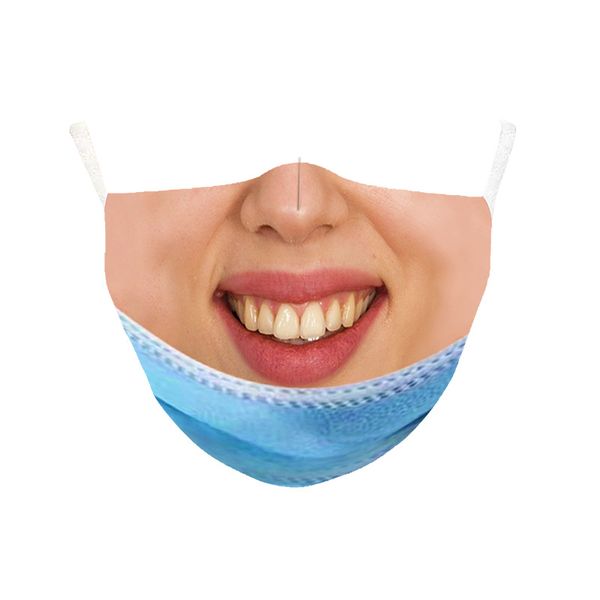 

halloween printed simulation human mask 3d breathable, dustproof and washable